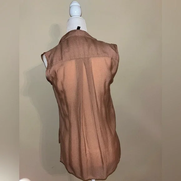 BCBG MaxAzria Women's Sleeveless Blouse - Beige/bronze/tan XXS - Picture 4 of 13